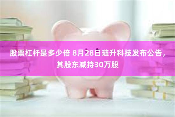 股票杠杆是多少倍 8月28日琏升科技发布公告，其股东减持30