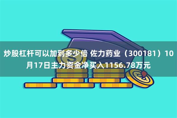 炒股杠杆可以加到多少倍 佐力药业（300181）10月17日